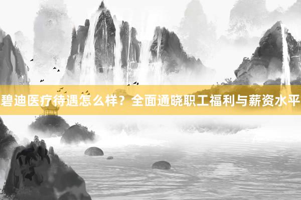 碧迪医疗待遇怎么样？全面通晓职工福利与薪资水平